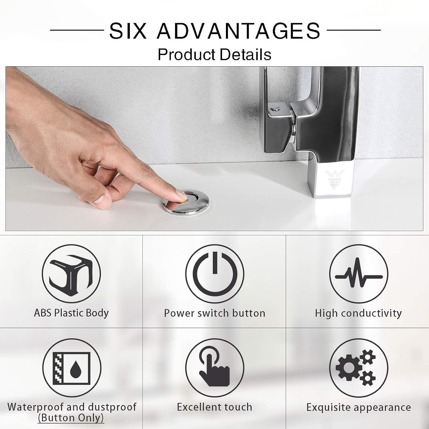 Sink Top Air Activated Switch Button for Garbage Disposal - Image 5