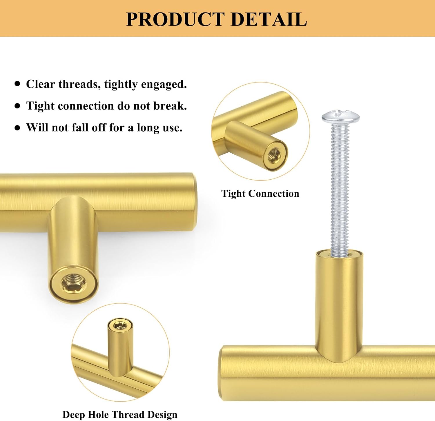 Brushed Gold Cabinet Pulls - Image 3