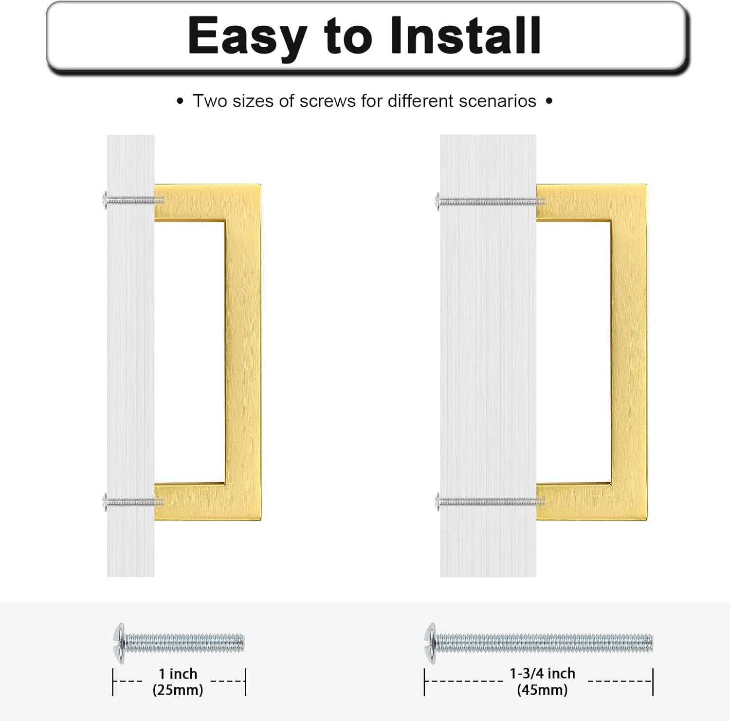 Modern Square Drawer Pulls - Image 4