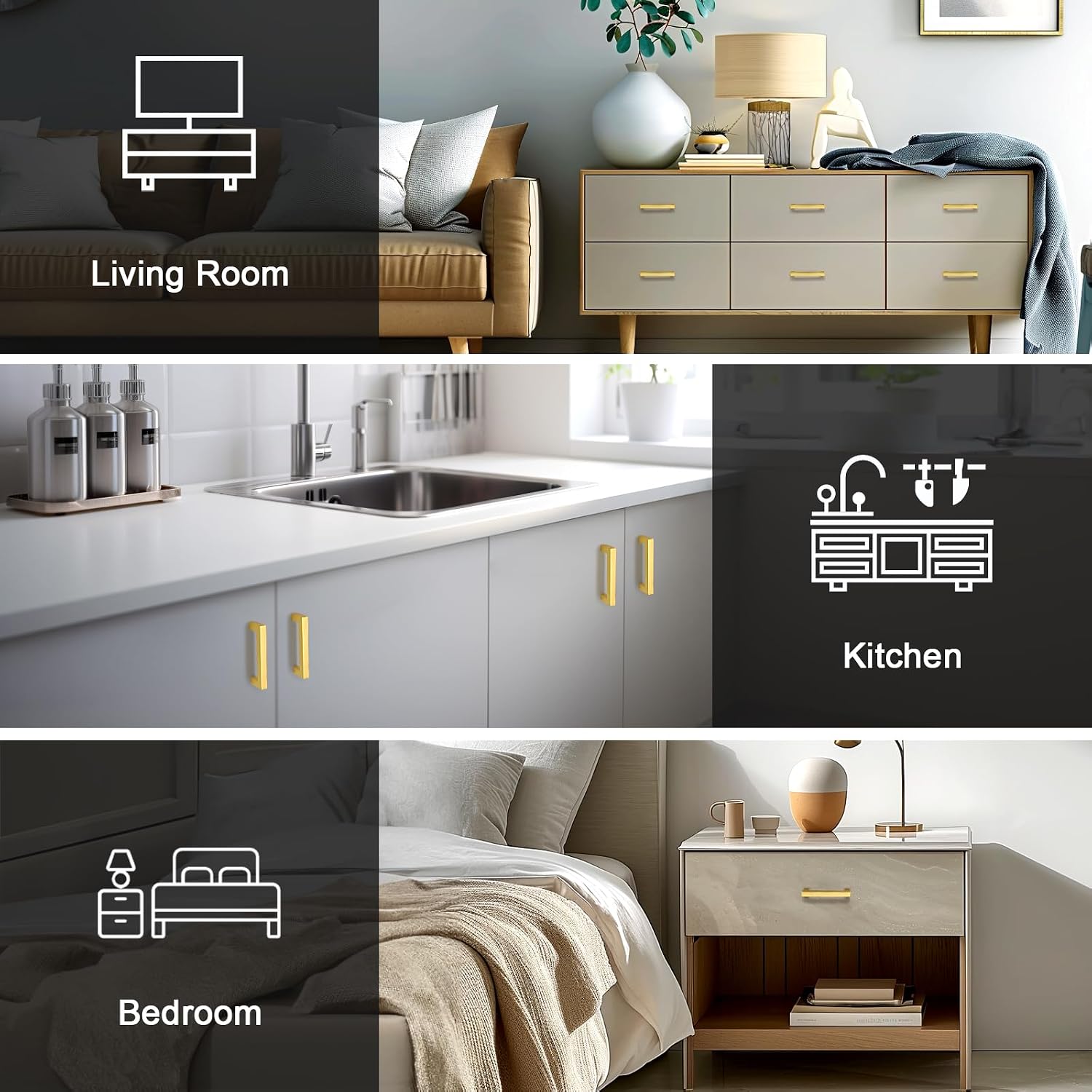 Modern Square Drawer Pulls - Image 7